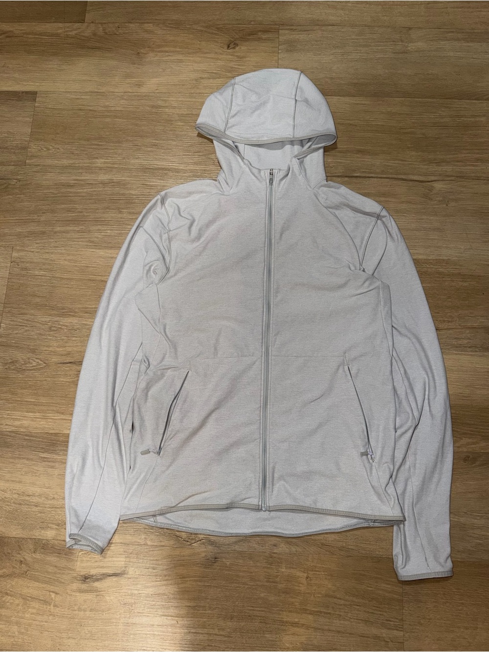 lululemon athletica Light Gray Full Zip Hooded Jacket